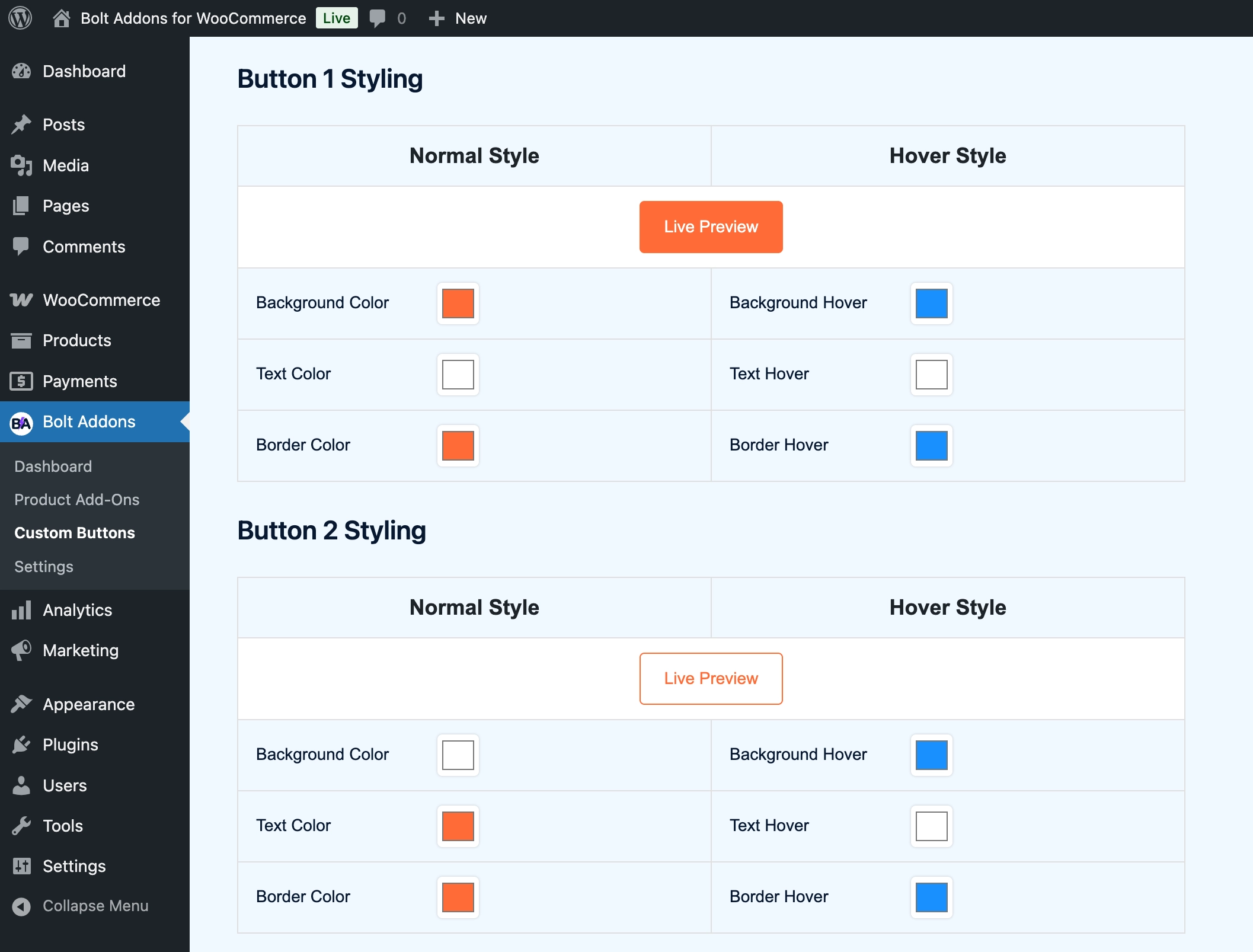 Custom Buttons Dashboard Image