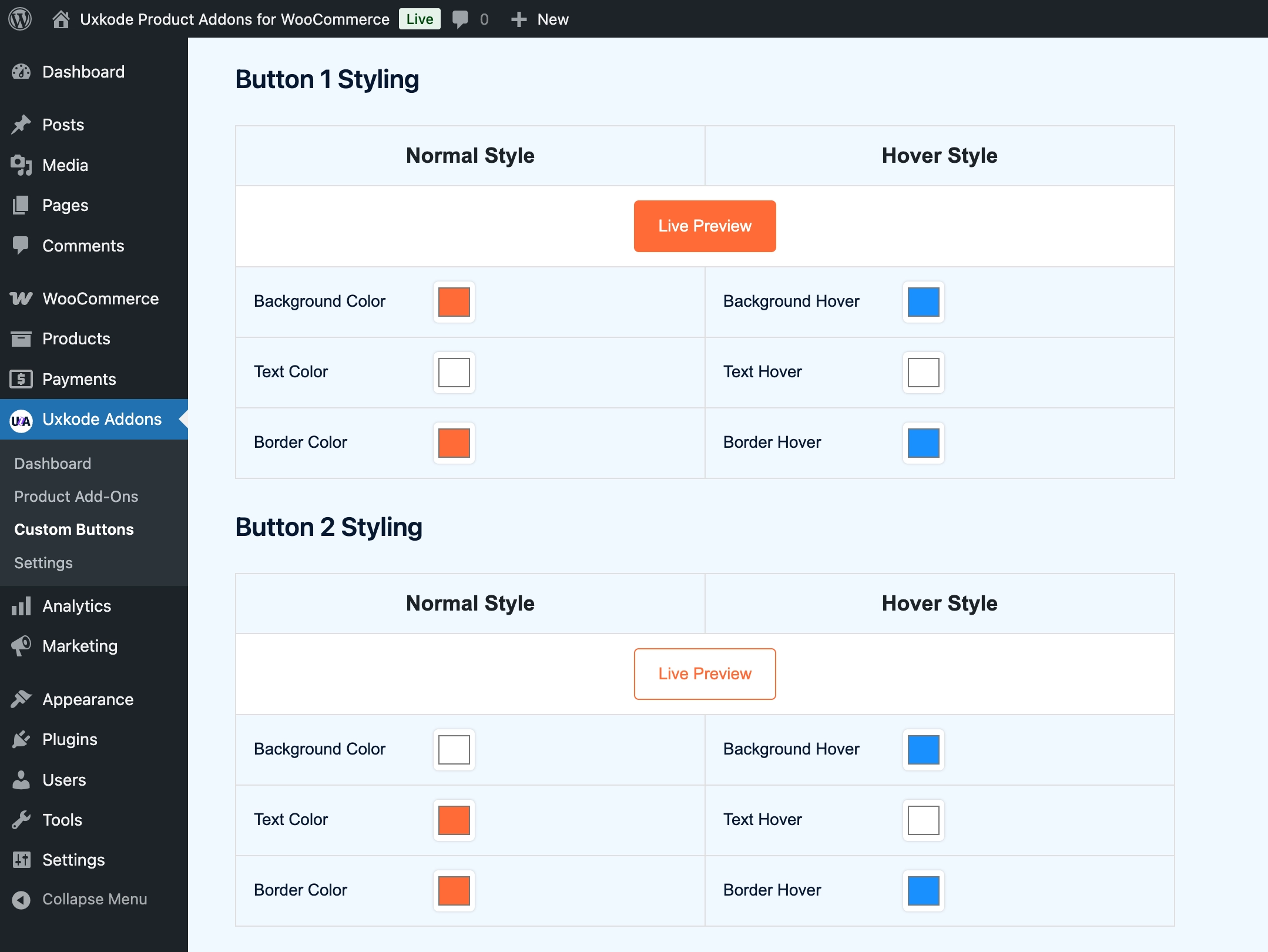 Custom Buttons Dashboard Image